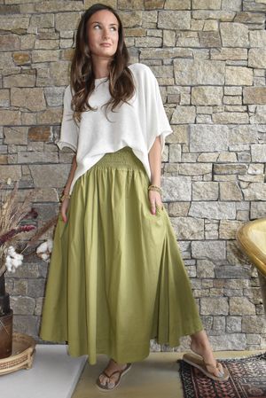 Paloma Ripley Skirt Olive